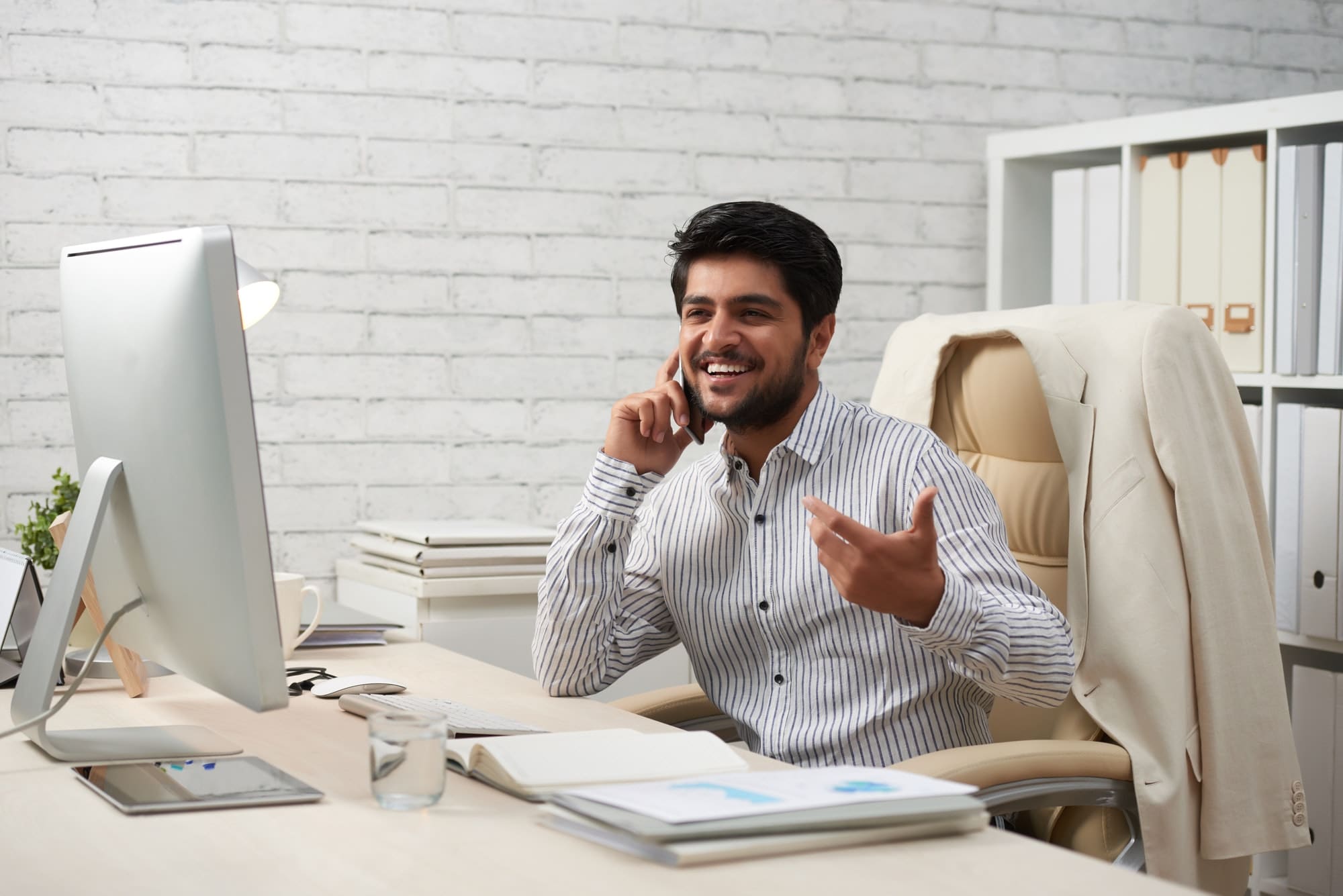 Cheerful young entrepreneur