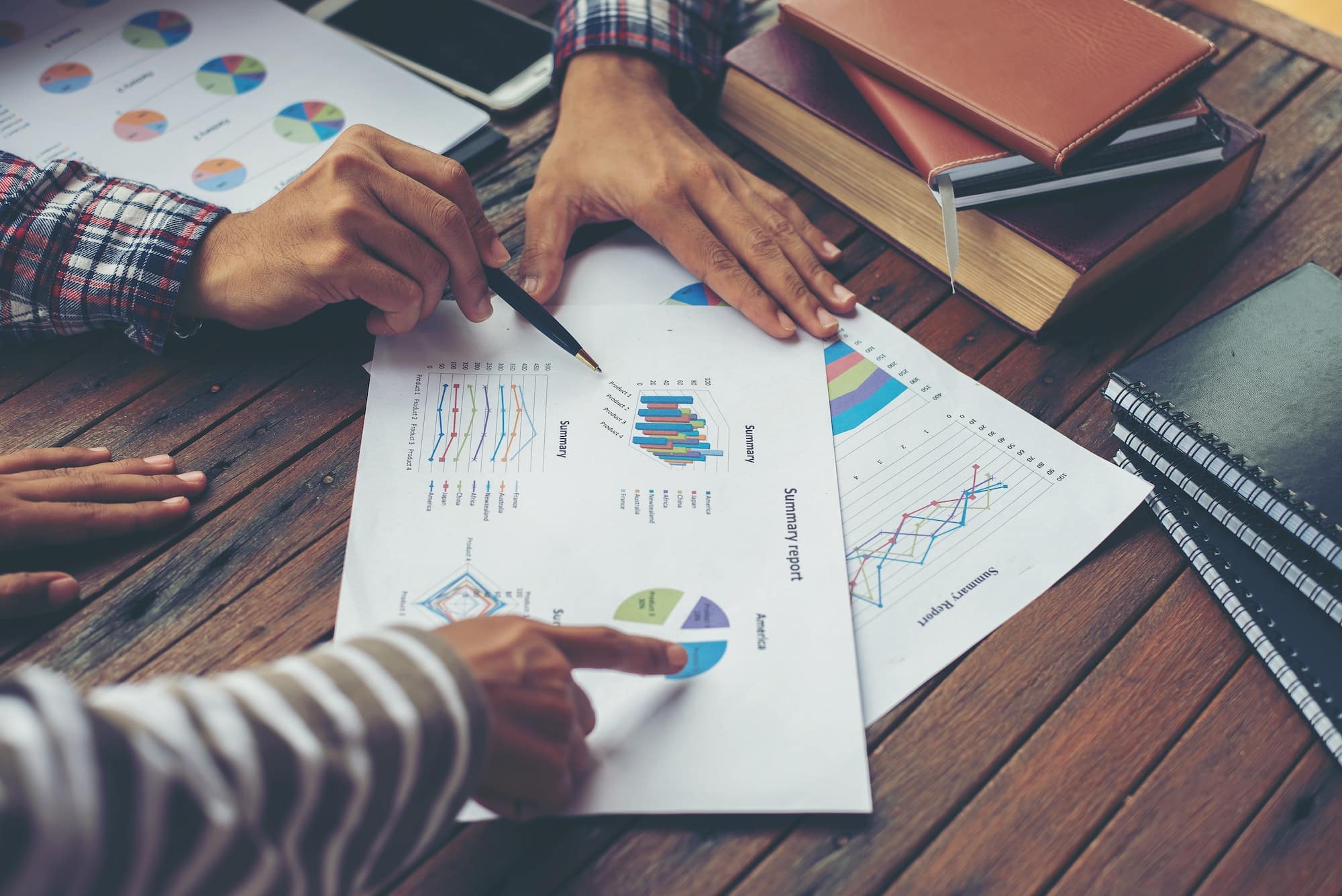 Corporate Business Planning with business chart Teamwork Concept.